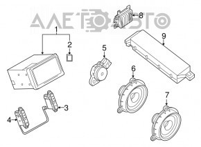 Монитор, дисплей, навигация Nissan Leaf 13-17 с карточкой, на 4 камеры