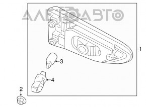 Ліхтар внутрішній кришка багажника правий Infiniti JX35 QX60 13-15 дорест новий OEM оригінал