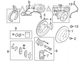 Диск гальмівний задній правий Subaru Outback 10-14 10 мм