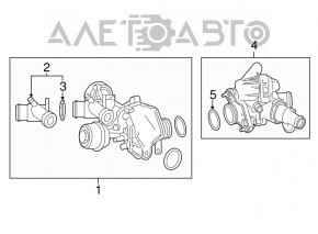 Помпа водяная Mercedes CLA 250 14-19