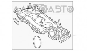 Колектор впускний Mercedes CLA 250 14-19