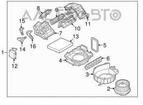 Мотор вентилятор пічки Infiniti Q50 14- новий OEM оригінал