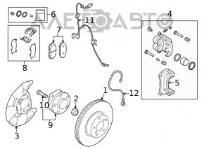 Шланг тормозной передний правый Subaru Forester 19- SK новый OEM оригинал