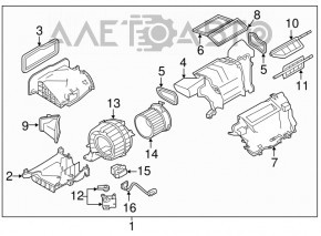 Актуатор моторчик привод печки вентиляция Nissan Leaf 11-17