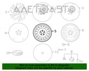 Диск колісний залізний R17 Subaru Outback 20-