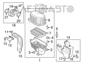 Воздуховод на коллектор Kia Soul 14-19 2.0