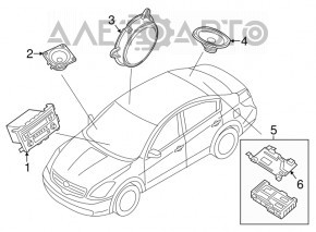 Динамик дверной передний левый Nissan Altima 13-18