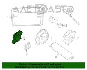 Пищалка передней стойки правая Nissan Leaf 18- Bose