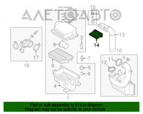 Воздухозаборник Kia Forte 4d 14-18 1.8, 2.0