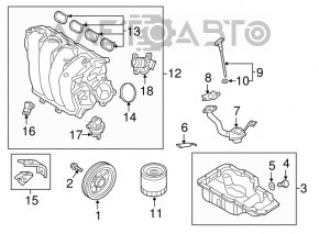 Моторчик привода заслонок впускного коллектора Hyundai Elantra AD 17-20 2.0