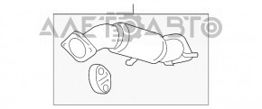 Приемная труба Hyundai Santa FE Sport 17-18 рест 2.4