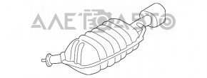 Глушник задня частина бочка лев Kia Optima 11-13 2.4 вм'ятина, надлом шпильки