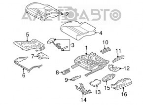 Водительское сидение Porsche Panamera 10-16 без airbag, электро, подогрев, вентиляция, под память, кожа красная, Sport