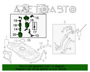Топливный насос бензонасос колба в сборе Kia Forte 4d 14-16 дорест 1.8