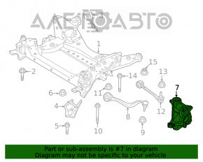 Цапфа перед левом BMW X3 G01 18-21 розвал minus