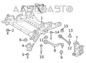 Цапфа перед левом BMW X3 G01 18-21 розвал minus