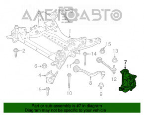 Цапфа передняя левая BMW X3 G01 18- развал plus