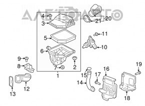 Воздухоприемник Volvo XC90 16-22 тип 1