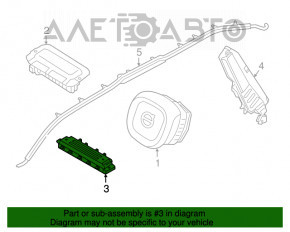 Подушка безпеки airbag колінна водійська лев Volvo XC90 16-