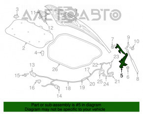 Петля капота права Volvo XC90 16- OEM