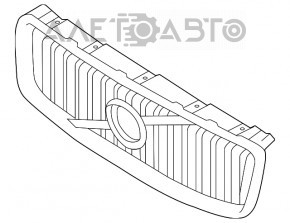 Решетка радиатора grill без значка Volvo XC90 16-19 черная, обрамление хром, сломано крепление