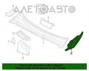 Уплотнитель решетки дворников правый Volvo XC90 16-22