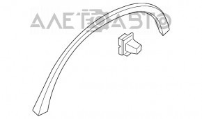 Накладка арки крыла задняя правая Volvo XC90 16-22 царапины