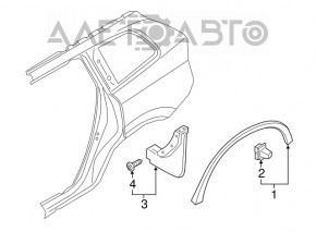 Накладка арки крыла задняя правая Volvo XC90 16-22 царапины