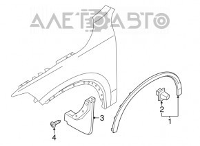 Накладка арки крыла передняя правая Volvo XC90 16-22 сломаны крепления