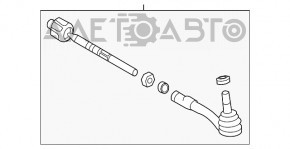 Рульова тяга з наконечником права BMW 5 F10 11-16 потрісканий пильовик