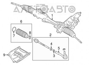 Рульова тяга з наконечником права BMW 5 F10 11-16 потрісканий пильовик