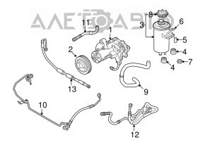 Шланг сливной ГУР BMW X5 E70 07-13 4.8