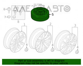 Запасное колесо докатка R19 Volvo XC90 16-22 235/55R19