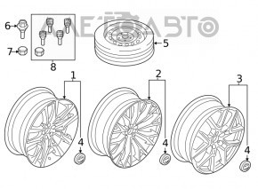 Запасное колесо докатка R19 Volvo XC90 16-22 235/55R19