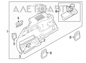 Обшивка арки левая Volvo XC90 16-22 под 3 ряд, черн