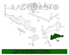 Защита цапфы задняя левая BMW X1 F48 16-22