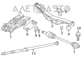 Защита заднего дифференциала редуктора BMW X1 F48 16-22 AWD