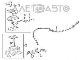 Ручка КПП Lexus ES300h ES350 13-18 чорна шкіра, під дерево