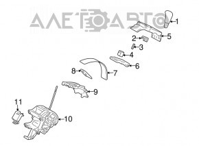 Ручка КПП Lexus RX300 RX330 RX350 RX400h 04-09 кожа+никель беж