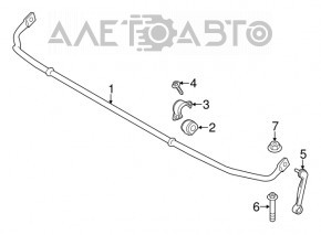 Скоба крепления заднего стабилизатора правая BMW X3 G01 18-