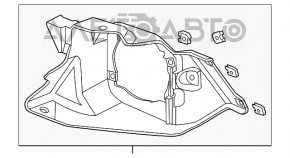 Кронштейн птф правый Honda CRV 12-14 дорест новый OEM оригинал