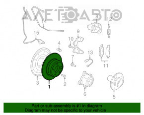 Диск гальмівний задній лівий BMW X5 E70 07-13