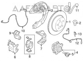 Диск гальмівний задній правий BMW X3 G01 18-21 345x24, m sport