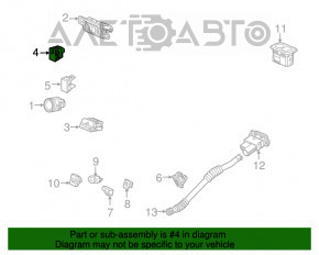 Кнопка кругового обзора и отключения стабилизации Honda Accord 18-22
