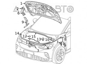 Відбійник кришки багажника VW Jetta 19- новий OEM оригінал