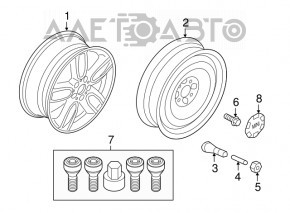 Запасне колесо докатка Mini Cooper F56 3d 14-R15 115/70