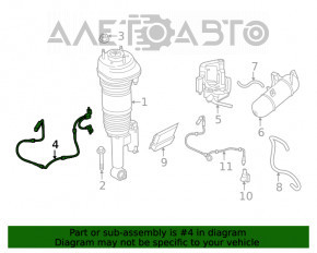 Проводка пневмоамортизатора зад левая BMW 7 G11 G12 16-22