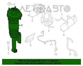 Пневмоамортизатор задний левый BMW 7 G11 G12 16-22
