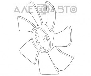 Крильчатка вентилятора охолодження прав Honda Accord 13-17 3.5