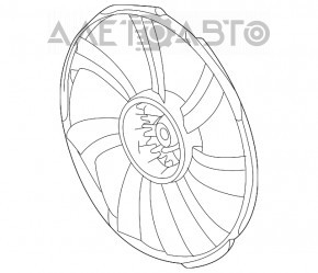 Крильчатка вентилятора охолодження прав Acura TLX 15-3.5